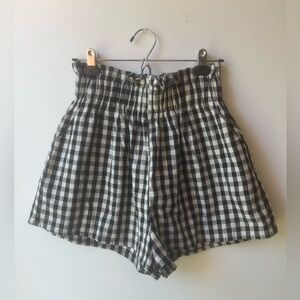 Anthropologie Mable Cotton Gingham Shorts Medium - NWT